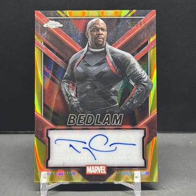 2025 Topps Chrome Deadpool Terry Crews Auto Bedlam Gold RayWave Refractor #/50