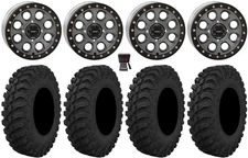 System 3 SB-7 15" Wheels Ti (5+2) 32" Crawler AT Tires Polaris Sportsman / RZR