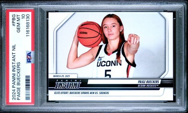 2024-25 Panini Instant NIL #PBG Paige Bueckers! LOW PRINT #1 pick! PSA 10 GEM MT