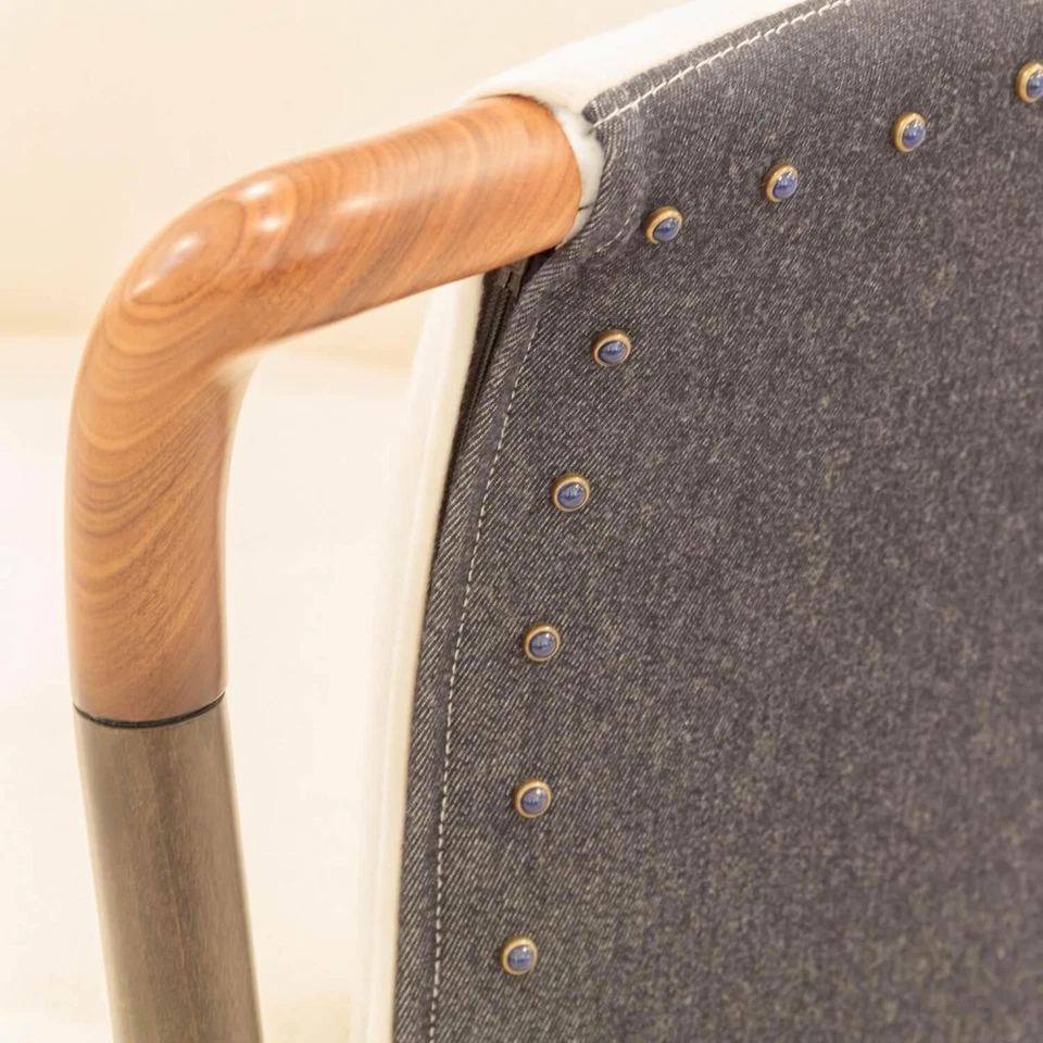 Giorgetti Sessel Progetti 33220 Fashion Wolle Innen Kamet 2413 Weiß Außen - Bild 3 von 4