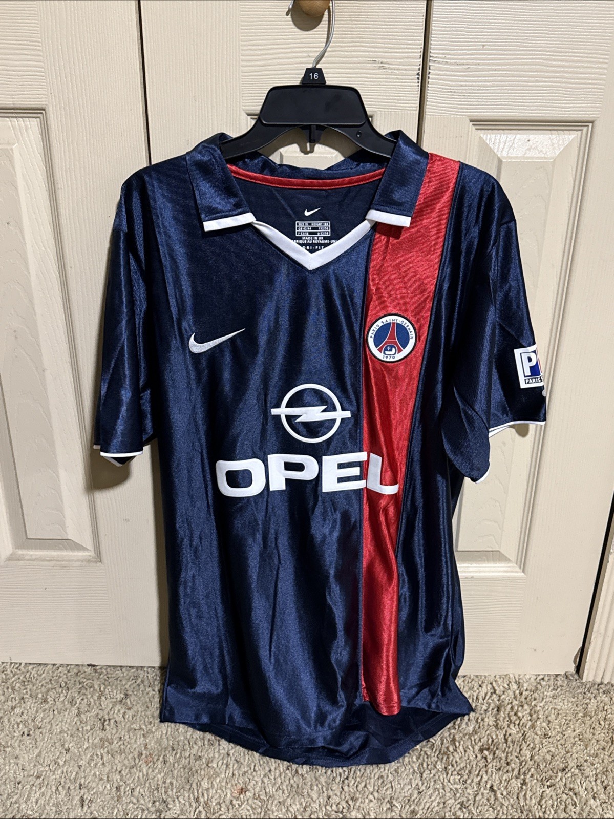 Ronaldinho Size XL #21 PSG 2001 Home Vintage Replica Jersey / Kit