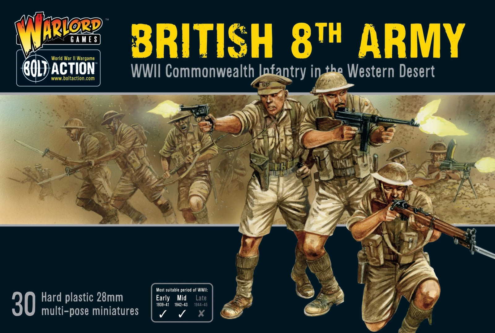 BRITISH 8TH ARMY ww2 commonwealth infantry in the western desert BOLT ACTION war