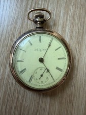 vintage elgin pocket watch gold filled