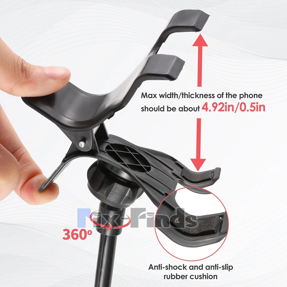 Soporte flexible para teléfono celular móvil con clip 360 soporte de montaje para cama perezosa escritorio EE. UU. Foto 4 de 4