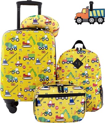 Travelers Club Piece Kids' Luggage Set, Cars Yellow