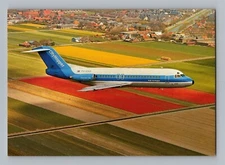 Aviation Airplane Postcard NLM City Hopper Airlines Fokker F-28 Fellowship AS13