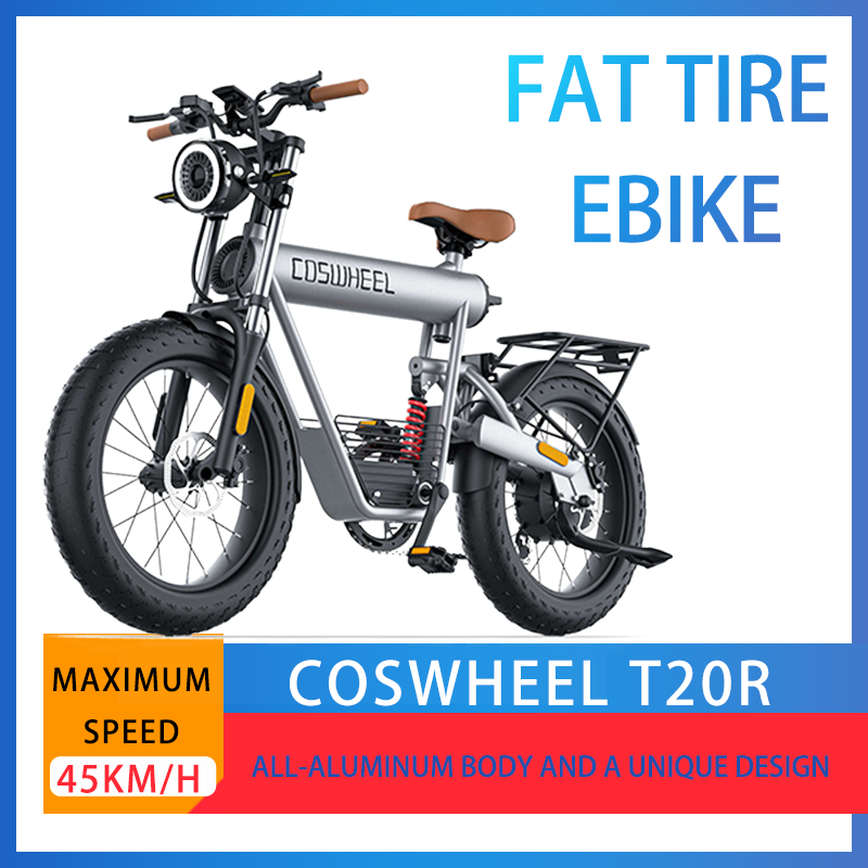 Coswheel T20R 750W Fat Tire eBike 45km/h Electric City Bike Off
