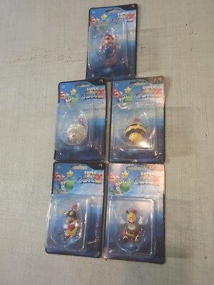 NEW! Super Mario Galaxy 2 Bee Luigi and Bee Mario Keychain Lot Of 5 Power Ups