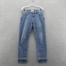 Current Elliott Womens The Fling Cropped Ankle Jeans 26 Blue Medium Wash Slim