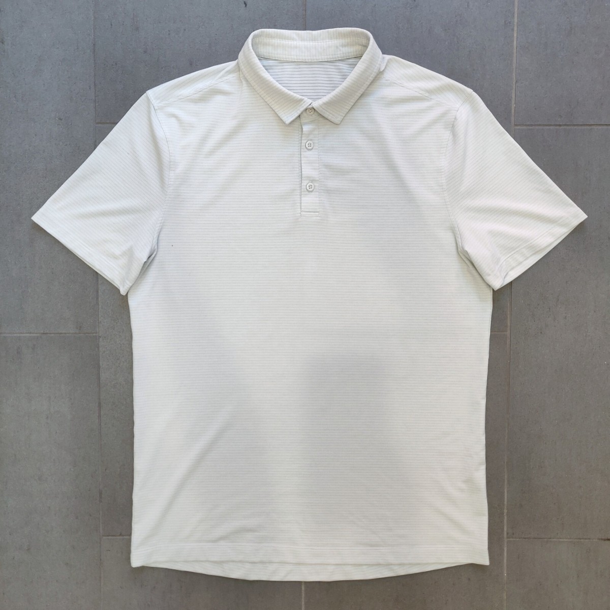Lululemon Evolution Short Sleeve Polo Shirt Heathered Dove Grey Mens Large  EUC | eBay