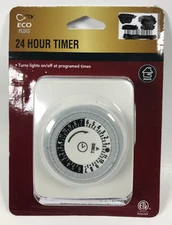 Timer Indoor 24 Hour Daily Eco Plugs Mechanical Plug In TM-114