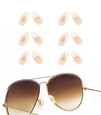 6 Pairs Beige Nosepads Piece Replacement for Ray-Ban Clubmaster RB3016 49mm 51mm
