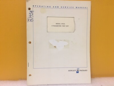 HP / Agilent 08745-90008 8745A S Parameter Test Set Operating + Service Manual