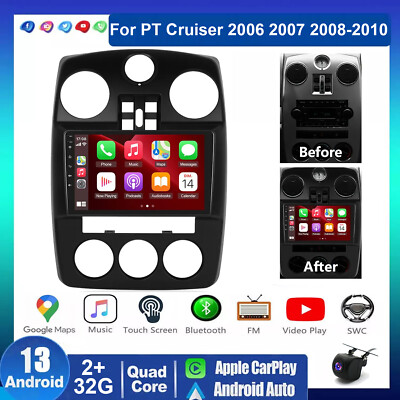 Android 13 CarPlay Car Stereo Radio GPS NAVI For Chrysler PT Cruiser 2006-2010