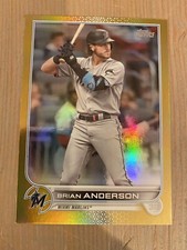Brian Anderson 2022 Topps Series 1 #19 Gold Foil SP Miami Marlins