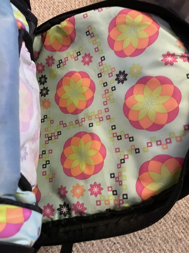 DAKINE WOMENS BLACK AND INSIDE FLORAL LAPTOP BACKPACK EXCELLENT - Picture 4 of 7