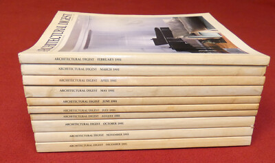 Architectural Digest Magazine 1981 x10 Feb Mar Apr May June July Aug ...