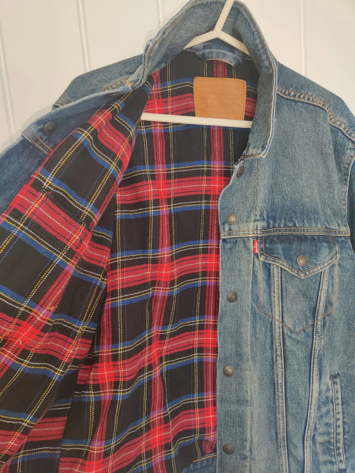 Levis Mens Denim Trucker Jacket - Medium - Blue