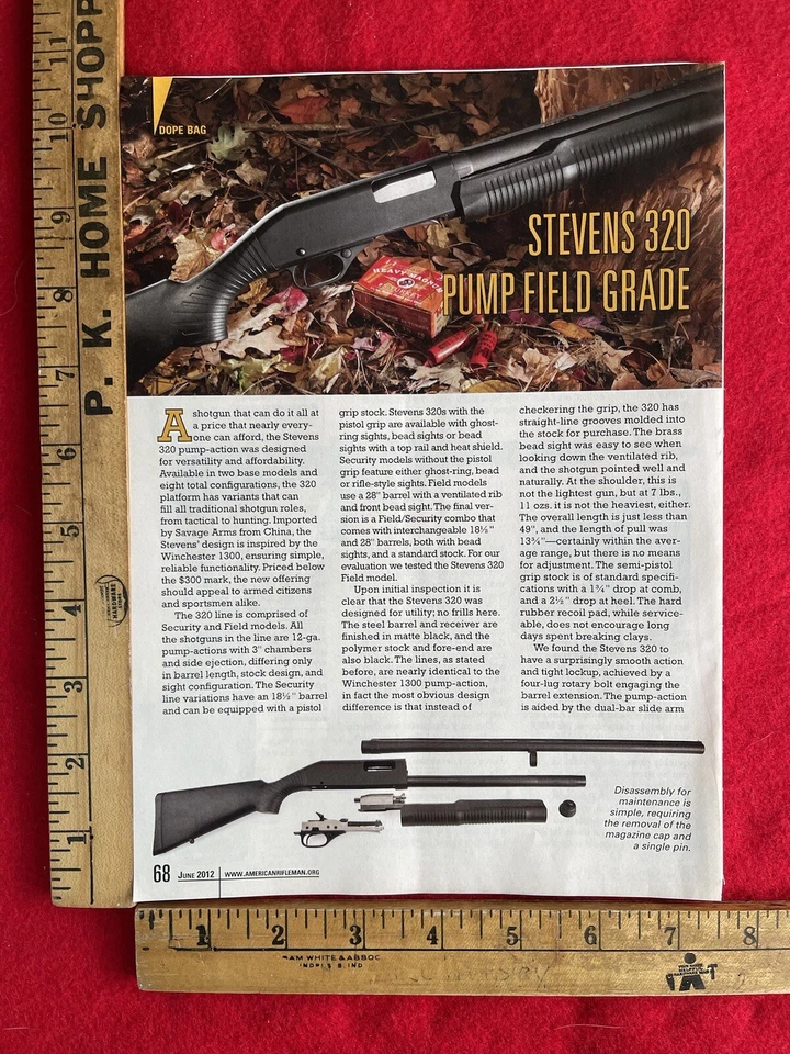 Stevens 320 Pump Field Grade anuncio impreso/detalles del artículo de revista/especificaciones Foto 2 de 2