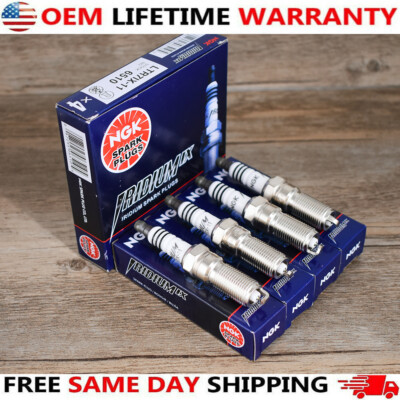 4PCS NGK Iridium IX Spark Plugs LTR7IX-11 6510 For Ford Ecoboost Focus ST250 MK3