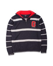Gant Classic Zip Neck Striped Jumper Size XXL / 12-14 Years