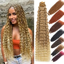 14"/18" Boho Box Braids Ocean Wave Crochet Curly Hair Braiding Hair Extensions
