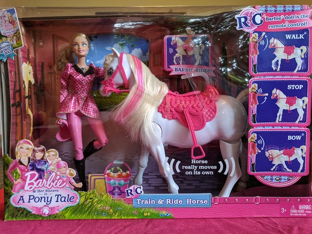 barbie train and ride horse