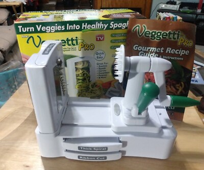 VEGGETTI PRO Spiral Fruit Vegetable Table Top Cutter - Kitchen Tool knife peeler