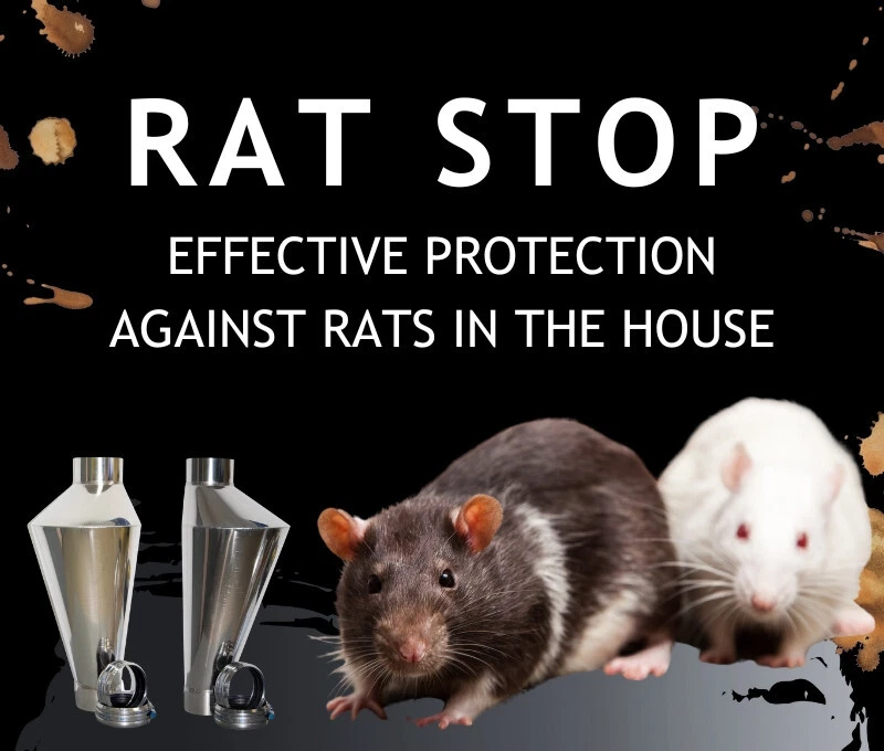 Parada de Rata Asimétrico DN100 Rattensperre Rattentrichter Incl. 2 - Imagen 4 de 4