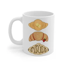 “Craving Croissants” Illustration Ceramic Mug 11oz