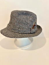 Brooks Woolen British Wool Gray Fedora Hat Designer Collection -Made in USA