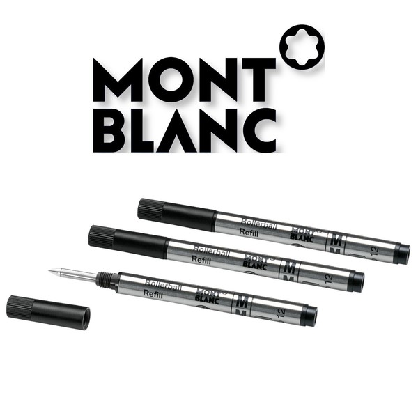 Montblanc Rollerball Small Tintenschreiber Refill Mine M Schwarz Black 3 StüCk-image