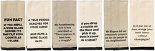 Set of 6, 100% Cotton Funny Sentiment Flour Sack Kitchen Towels for Wedding, Bab