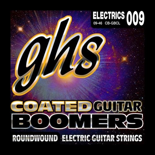 GHS CB-GBCL Coated Boomers Electric Guitar Strings; gauges 9-46