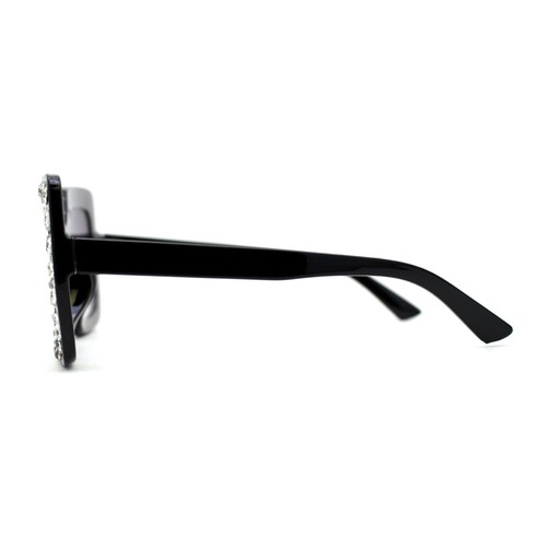 Kids Size Girls Bling Concave Engraving Glitzy Rectangular Butterfly Sunglasses - Picture 25 of 27