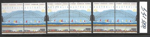 3 Australian 1992 REDUCED Double stamps usd(Syd: Tunnel)($5.25 Bargain)15.5 Perf