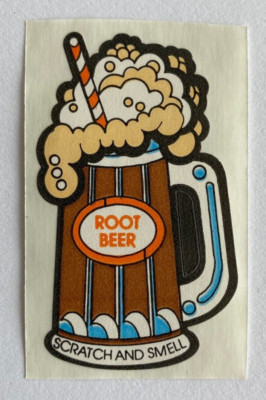 Vintage 80's Mello Smello Scratch and Sniff Sticker Root Beer Float