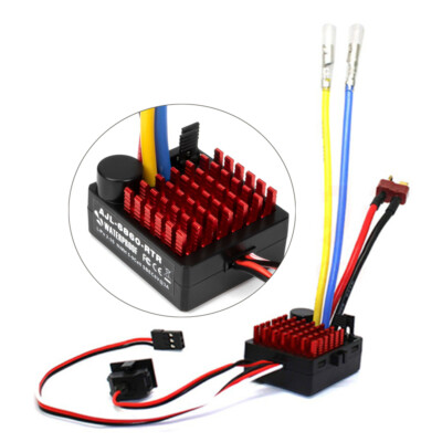 60A Waterproof Brushed ESC for Tamiya TT01 TT02 SCX10 1/10  RC Climbing Car