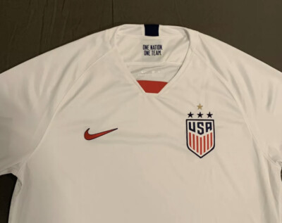 Nike USA 4-Star Mens Sz M Home Stadium Soccer Jersey White CQ4242