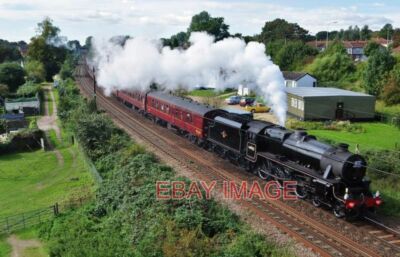 FOTO LMS BLACK FIVE 44932 DER OSTERLING IN NORWICH PÜNKTLICH BEI DER ANKUNFT IN NORWIC