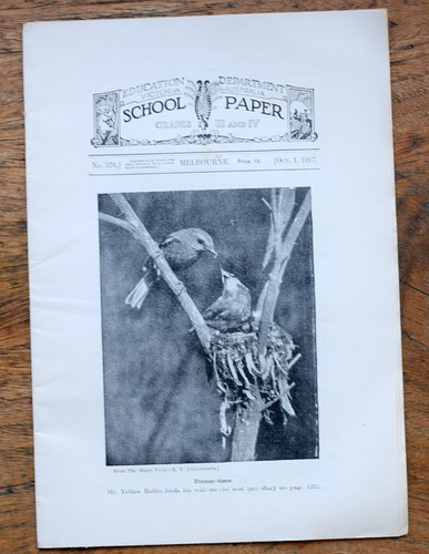 OLD Victorian School Paper Grades III & IV October 1st 1947