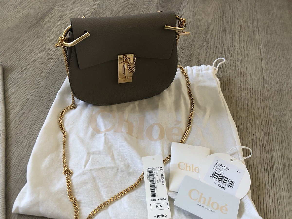 Motty Grey Mini Drew Chloe Bag Chloe Mini Drew Cross Body Bag