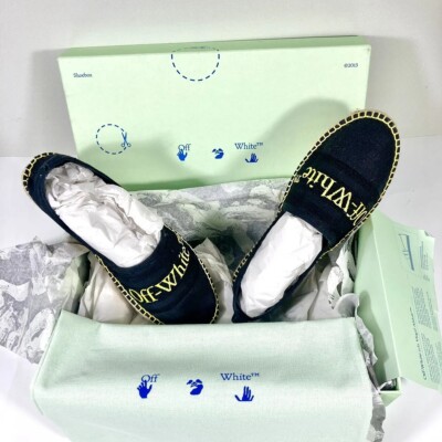 OFF-WHITE. Women Bookish Logo Espadrille Size 6