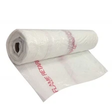 6 Mil Dura Skrim Fire Retardant String Reinforced Plastic Sheeting White