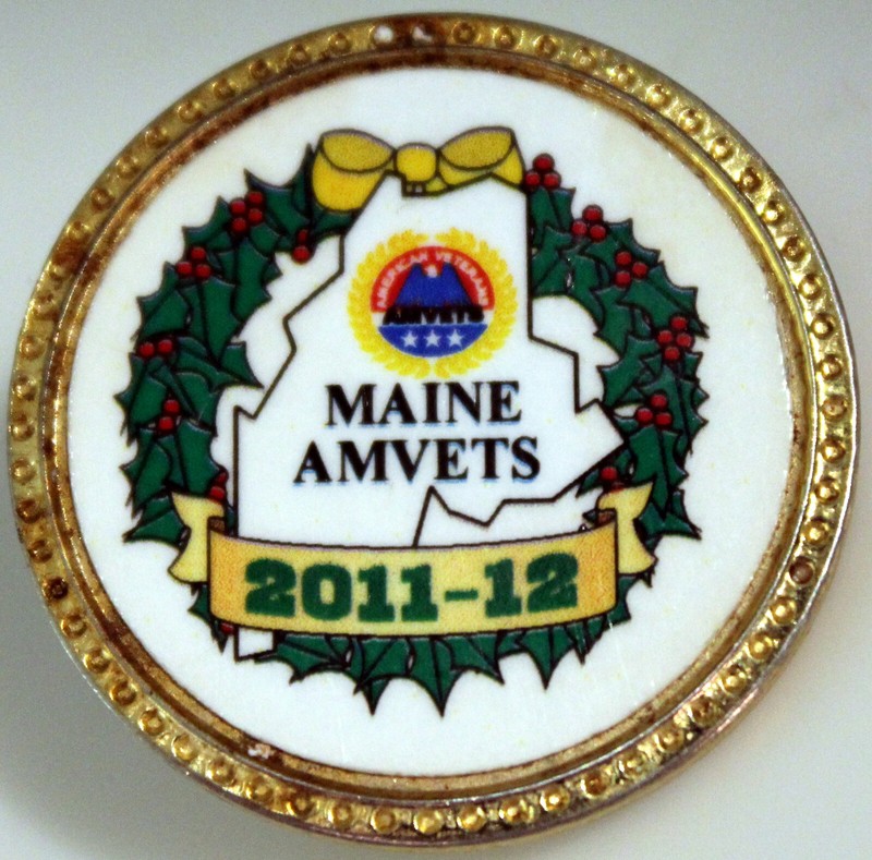 AMVETS ~ Maine 2011 2012- Lapel Hat Pin