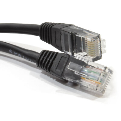 3m Schwarz Netzwerk Ethernet RJ45 Cat5E-CCA UTP PATCH 26AWG Kabel Leitung