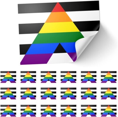 20 x gerade Verbündete Flagge Aufkleber - Rechteck Event Laptop Reise 8,5 x 5,5 cm