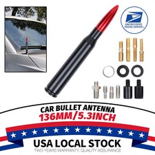 Bullet Style 0.5 Cal Short Red Black Antenna Mast For Chevrolet Silverado 1500