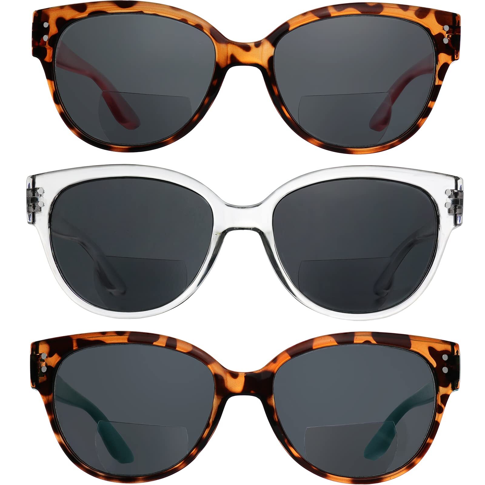 Retro Rose Gold Bifocal Sunglasses – Vintage Readers With +1.50 Magnification & UV400 Protection