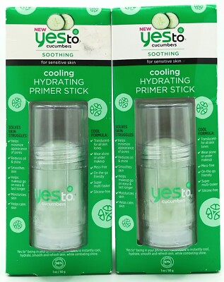 Yes To Cucumbers Cooling Hydrating Primer Stick - 1 oz (Lot of 2)